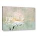 Ophelia & Co. 'Elegant White Peony' Graphic Art Print on Canvas Canvas, Cotton in Blue/Gray | 8 H x 12 W x 2 D in | Wayfair CHRL2393 38028658