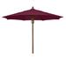 Darby Home Co Sanders Rustic 11' Market Umbrella Metal in Red | Wayfair DBHM7781 42916960