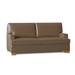 Duralee Columbia Recessed Arm Loveseat Faux Leather/Microfiber/Microsuede/Other Performance Fabrics in Brown | 60 W x 39 D in | Wayfair