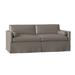 Duralee Whistler 75" Square Arm Sofa Bed Faux Leather in Gray | 32 H x 84 W x 38 D in | Wayfair WPG10-54-75Q.DF15797-380