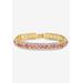 Women's Gold Tone Tennis Bracelet (10mm), Round Birthstones and Crystal, 7" by PalmBeach Jewelry in June