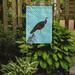 Caroline's Treasures Indian Peahen Peafowl Check 2-Sided Polyester 15 x 11 in. Garden Flag in Blue | 15 H x 11 W in | Wayfair BB8101GF