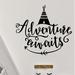 Decal the Walls Adventure Awaits Vinyl Wall Decal Vinyl in Black | 12.88 H x 16 W in | Wayfair QT-3028b