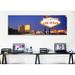 East Urban Home Las Vegas Sign, Las Vegas Nevada, USA - Unframed Panoramic Photograph Print on Canvas in White | 12 H x 36 W in | Wayfair