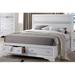 Ebern Designs Mccreary Standard Bed Wood in White | 55 H x 57 W x 80 D in | Wayfair 08D3A4521DED4AD5B9590A18E0DD61EA