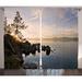 East Urban Home Lake House Tahoe at Sunset Clear Sky & Single Pine Tree Rest Peace Weekend Photo Graphic Print | 63 H in | Wayfair