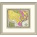 East Urban Home 'Map of Texas, 1846' Framed Print Paper in Gray/Pink/Yellow | 21 H x 24 W x 1.5 D in | Wayfair EASN3660 39505844