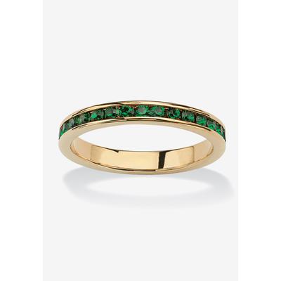 Women's Yellow Gold Plated Simulated Birthstone Eternity Ring by PalmBeach Jewelry in May (Size 9)