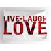 East Urban Home Live Laugh Love Sham Polyester | 20 H x 26 W x 0.1 D in | Wayfair CBB0D43AC00E4B8481D0609C9F04DDED