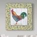 August Grove® 'Rustic Rooster 4' Acrylic Painting Print on Wrapped Canvas in Gray/Green/Yellow | 14 H x 14 W x 2 D in | Wayfair