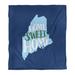 East Urban Home Maine Home Sweet Single Duvet Cover Microfiber, Polyester in Blue/Navy | Twin XL Duvet Cover | Wayfair