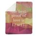 East Urban Home Faux Gemstone Love & Trust Quote Fleece Blanket Fleece/Microfiber/Metal in Red/Brown | 30 W in | Wayfair