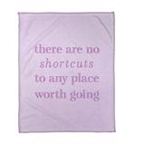 East Urban Home Handwritten No Shortcuts Quote Fleece Throw Polyester in Indigo | 60 W in | Wayfair 55FC07FA64984C438B6247425B4CBB44