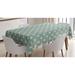 East Urban Home Ambesonne Modern Tablecloth, Stars Pattern On Plaid Pattern Background In Classic Style Simplistic Artwork Print | 52 D in | Wayfair