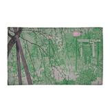 White 24 x 0.4 in Area Rug - East Urban Home Misty Evening at Shinobazu Pond Green/Pink Area Rug Chenille | 24 W x 0.4 D in | Wayfair