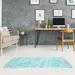 Blue 48 x 0.25 in Area Rug - East Urban Home Flatweave Cyan Area Rug Polyester | 48 W x 0.25 D in | Wayfair 45556F0AD3D64DEFA09DEFBDB29D2EEE