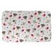 East Urban Home Festive Hol Valentine's Day Dogs Pattern Rectangle Bath Rug Polyester in Gray | 24" W x 17" L | Wayfair