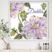East Urban Home 'Hand-Painted Purple Dahlia' - Picture Frame Painting on Canvas Canvas, Cotton in Indigo | 16 H x 16 W x 1 D in | Wayfair
