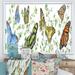 East Urban Home Summertime Butterflies E - Picture Frame Graphic Art Print on Canvas Canvas, Cotton in Green | 12 H x 20 W x 1 D in | Wayfair