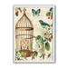 East Urban Home 'Blue Cottage Bird, Birdcage & Apple Blossoms I' - Picture Frame Print on Canvas in Blue/Green | 20 H x 12 W x 1 D in | Wayfair