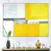 East Urban Home Gray & Yellow Blue Abstract VIII - Painting Print on Canvas Canvas, Wood in Gray/Yellow | 12 H x 20 W x 1 D in | Wayfair