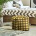 East Urban Home Pittsburgh Square Plaid Pouf Ottoman Polyester/Fade Resistant/Scratch/Tear Resistant | 13 H x 13 W x 13 D in | Wayfair