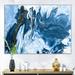 The Twillery Co.® Raoul White, Gray, & White Hand Painted Marble Acrylic III - Painting Print on Canvas in Blue/White/Yellow | Wayfair