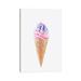 East Urban Home Pink Ice Cream by Sisi & Seb - Photograph Print Canvas in Blue/Brown/Pink | 12 H x 8 W x 0.75 D in | Wayfair
