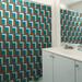 East Urban Home Geometric Single Shower Curtain Polyester in Gray/Blue | 74 H x 71 W in | Wayfair 487980192FCE45F3BF5B00E202245980