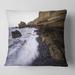 East Urban Home Seashore Photo Rolling Stones at Beach Throw Pillow Polyester/Polyfill blend | 16 H x 16 W x 5 D in | Wayfair