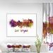 Design Art Las Vegas Skyline Cityscape by Artist - Print on Canvas Canvas, Solid Wood in Indigo/Red | 8 H x 12 W in | Wayfair PT6566-12-8