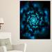 Design Art Perfect Fractal Flower Graphic Art on Wrapped Canvas in Black & Canvas in Blue | 20 H x 12 W x 1 D in | Wayfair PT12130-12-20