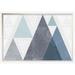 East Urban Home Mod Triangles I Blue by Michael Mullan - Picture Frame Graphic Art Print on Canvas Canvas, in Gray | Wayfair ESUM3012 43260209