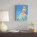 East Urban Home 'Mid-Century Pin-Ups Wink Magazine Warm Thoughts' Print on Canvas in Blue | 16 H x 12 W x 1.5 D in | Wayfair