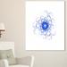 Design Art Perfect Glowing Fractal Flower Graphic Art on Wrapped Canvas in Blue | 20 H x 12 W x 1 D in | Wayfair PT12141-12-20