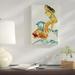 East Urban Home 'Mid-Century Pin-Ups Whisper Magazine Wave Rider' Print on Wrapped Canvas in Blue/Orange | 18 H x 12 W x 1.5 D in | Wayfair
