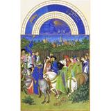 Buyenlarge Le Tres Riches Heures Du Duc De Berry May - by Paul, Herman & Jean Limbourg Painting Print in White | 36 H x 24 W x 1.2 D in | Wayfair