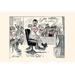 Buyenlarge 'The First Barber Shop Hair Cut' by Clare Briggs Painting Print, Wood in Black/Gray | 20 H x 30 W x 1.5 D in | Wayfair