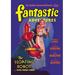 Buyenlarge Fantastic Adventures: Floating Robot & Woman Vintage Advertisement in Blue/Red/Yellow | 42 H x 28 W x 1.5 D in | Wayfair