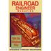 Buyenlarge Railroad Engineer Magazine: Steaming Through Advertisement in Red/Yellow | 30 H x 20 W x 1.5 D in | Wayfair 0-587-23884-4C2030