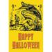 Buyenlarge 'Happy Halloween' Vintage Advertisement in Black/Orange/Yellow | 30 H x 20 W x 1.5 D in | Wayfair 0-587-21574-7C2030