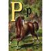 Buyenlarge P for the Pony That Plays in the Park by Edmund Evans - Unframed Graphic Art Print in White | 36 H x 24 W x 1.5 D in | Wayfair