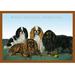 Buyenlarge King Charles Spaniels Framed Painting Print in Black/Brown/Green | 28 H x 42 W x 1.5 D in | Wayfair 0-587-04392-xC2842