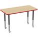Factory Direct Partners Rectangle T-Mold Adjustable Height Activity Table w/ Super Legs Laminate/Metal in Brown | 30 H in | Wayfair 10010-MPGN