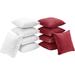 Modway Convene 10 Piece Outdoor Throw Pillow in Red | 14 H x 14 W in | Wayfair EEI-1698-WHI-RED