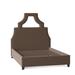 My Chic Nest Natalie Upholstered Platform Bed Upholstered in Black/Brown | 64 H x 77 W x 90 D in | Wayfair 534-1046-1110-CK