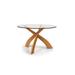 Copeland Furniture Entwine Round Glass Top Table Wood/Glass in Brown | 30 H x 48 W x 48 D in | Wayfair 6-ENT-48-04