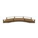 A&L Furniture Garden Bridge, Wood in Brown | 22 H x 142 W x 38 D in | Wayfair 3112-MUSHROOM