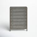 Birch Lane™ Chamberlain 6 Drawer Chest Wood in Gray | 58.75 H x 45 W x 20 D in | Wayfair 89722811BB654FF39DF05D2F96286C6D