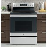 GE Appliances 30" 5.3 Cu. Ft. Freestanding Electric Range w/ Convection Oven, Stainless Steel | 47 H x 29.8 W x 28 D in | Wayfair JB655YKFS